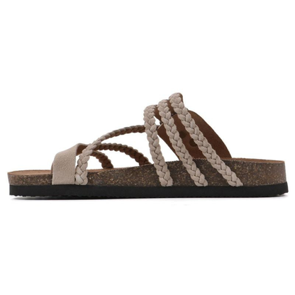 Hayleigh Flätade Kork-Sandaler – Dina Fötter Ringde. De Vill Ha Dessa.