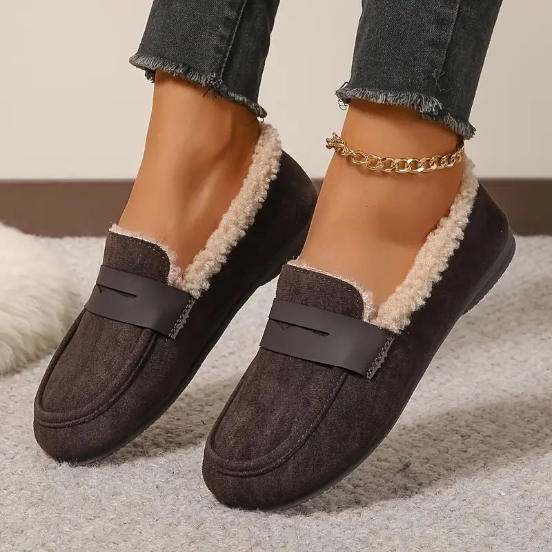 Aria Mysiga Pälsfodrade Loafers