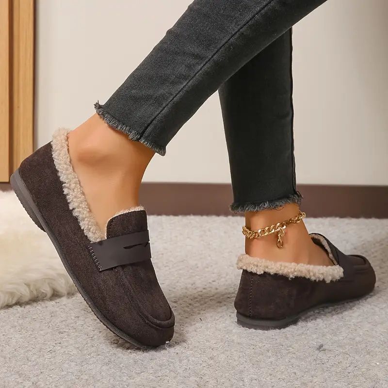 Aria Mysiga Pälsfodrade Loafers
