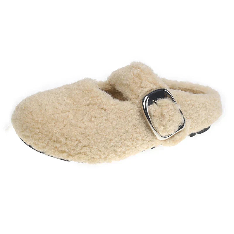 Varma Mary Jane ballerinor med lammull