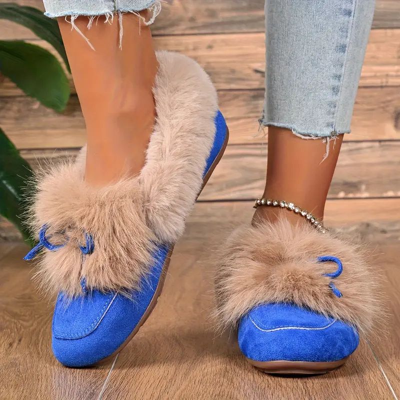 Mysiga rosett-loafers – Plyschig komfort och vardagselegans